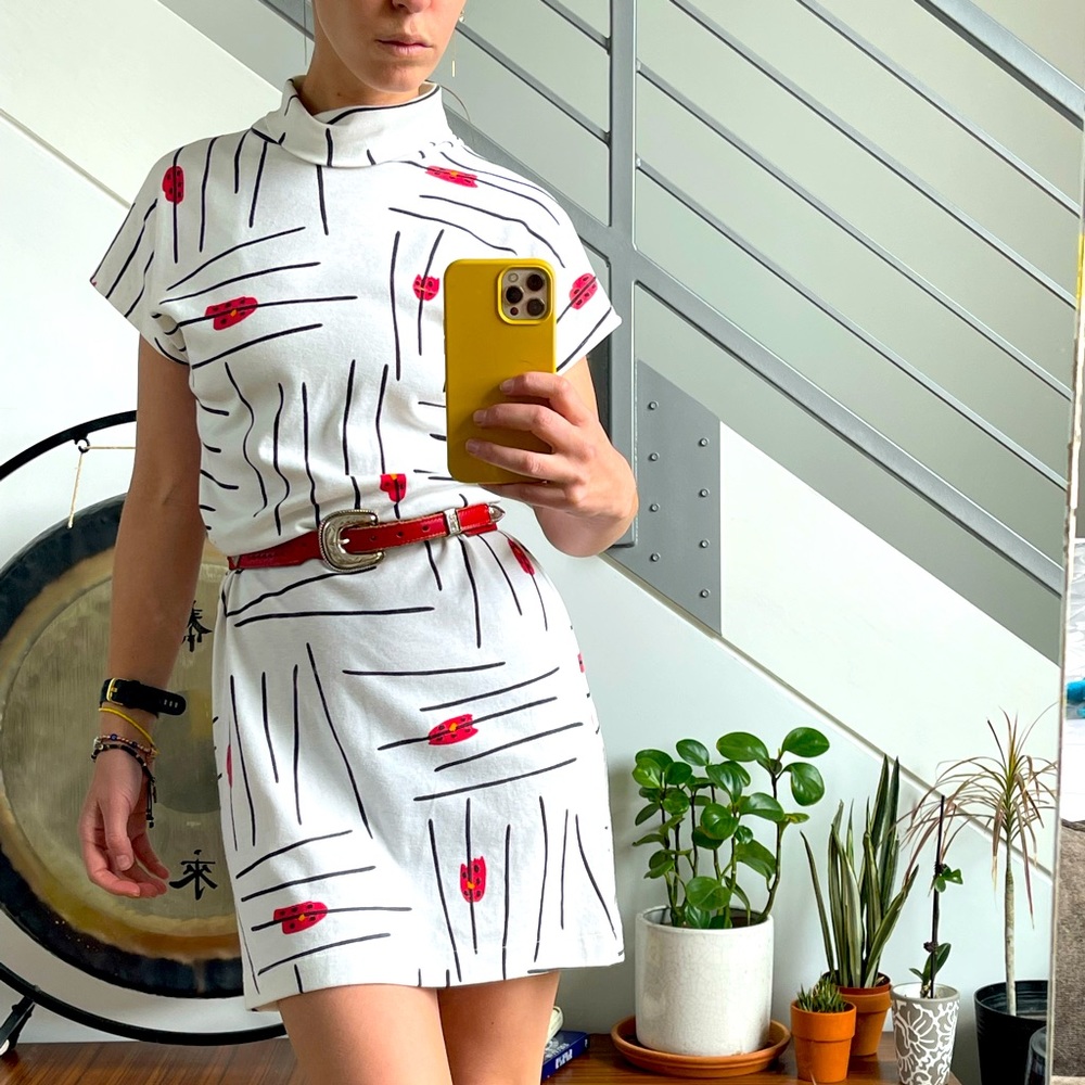 Vintage abstract mini dress